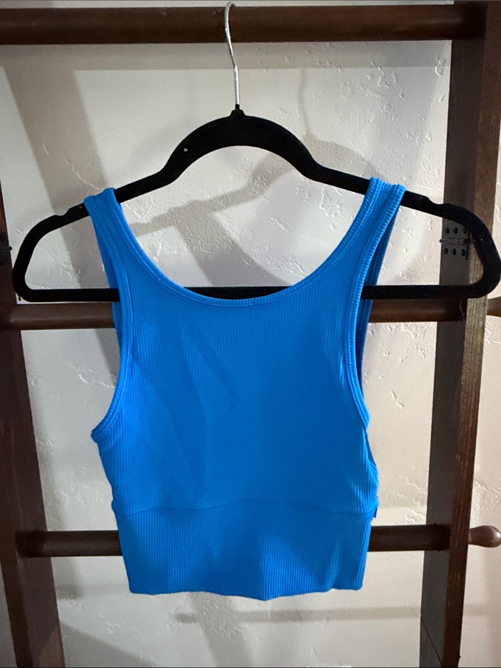 lululemon athletica Ribbed Crop Tank in Bright Blue